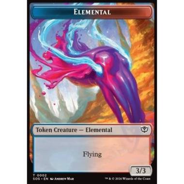 Elemental Token (UR 3/3) // Treasure Token (V.1) - Elemental Token (UR 3/3) // Treasure Token (V.1) - [TSOS][NM]