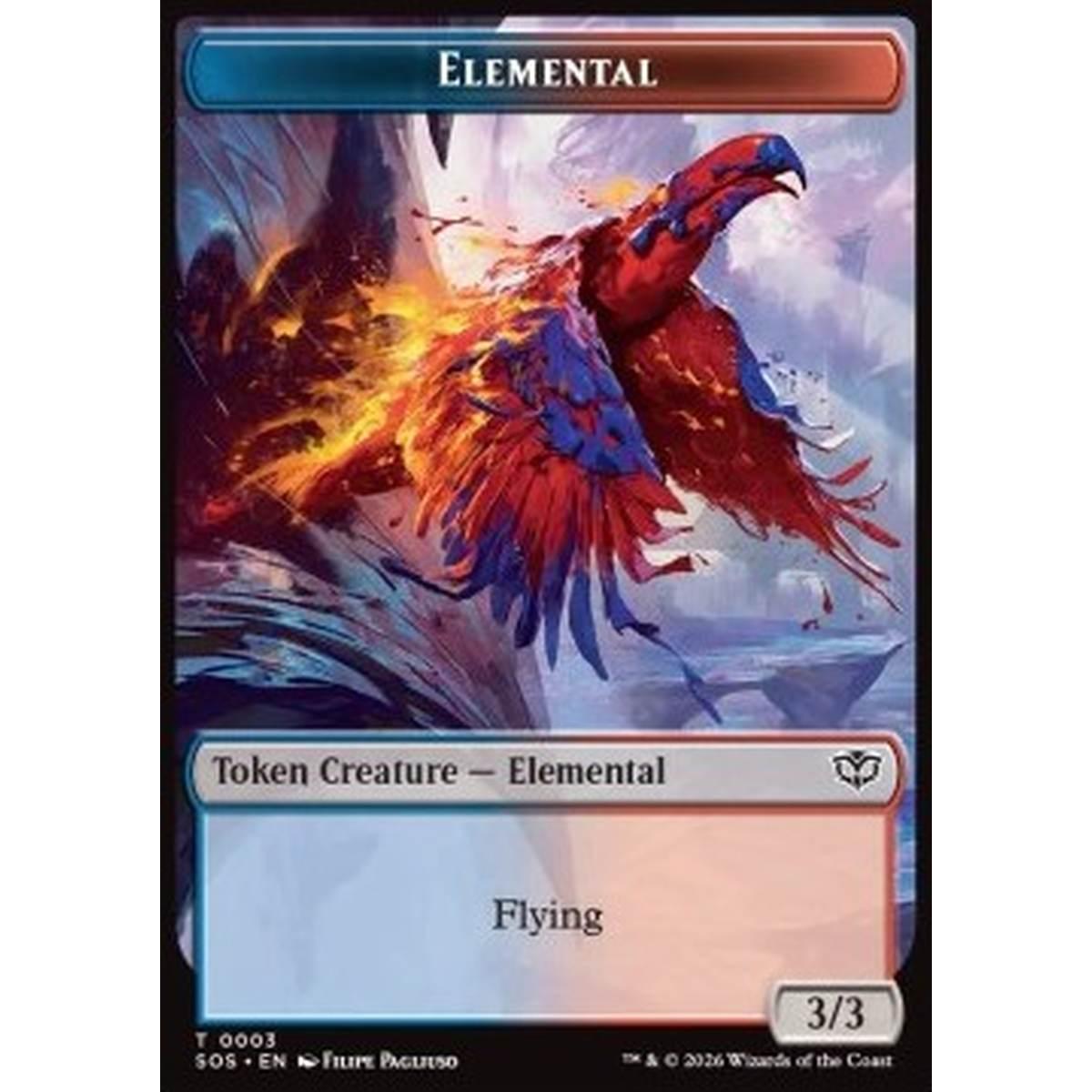 Elemental Token (UR 3/3) // Treasure Token (V.2) - Elemental Token (UR 3/3) // Treasure Token (V.2) - [TSOS][NM]