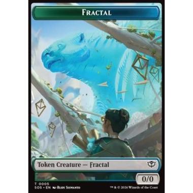 Fractal Token (GU 0/0) // Spirit Token (RW 2/2) (V.1) - Fractal Token (GU 0/0) // Spirit Token (RW 2/2) (V.1) - [TSOS][NM]