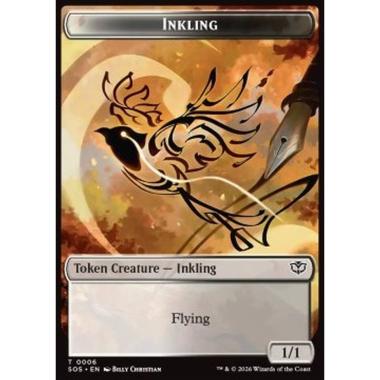 Inkling Token (WB 1/1) // Fractal Token (GU 0/0) - Inkling Token (WB 1/1) // Fractal Token (GU 0/0) - [TSOS][NM]