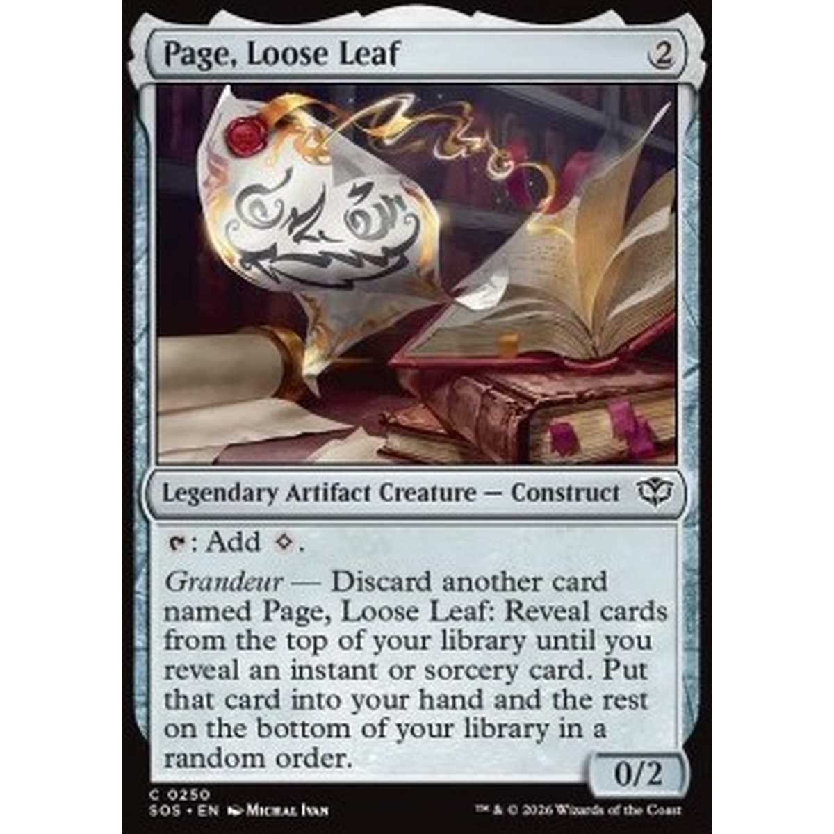 Page, Loose Leaf - Page, Loose Leaf - [SOS][NM] [Foil]