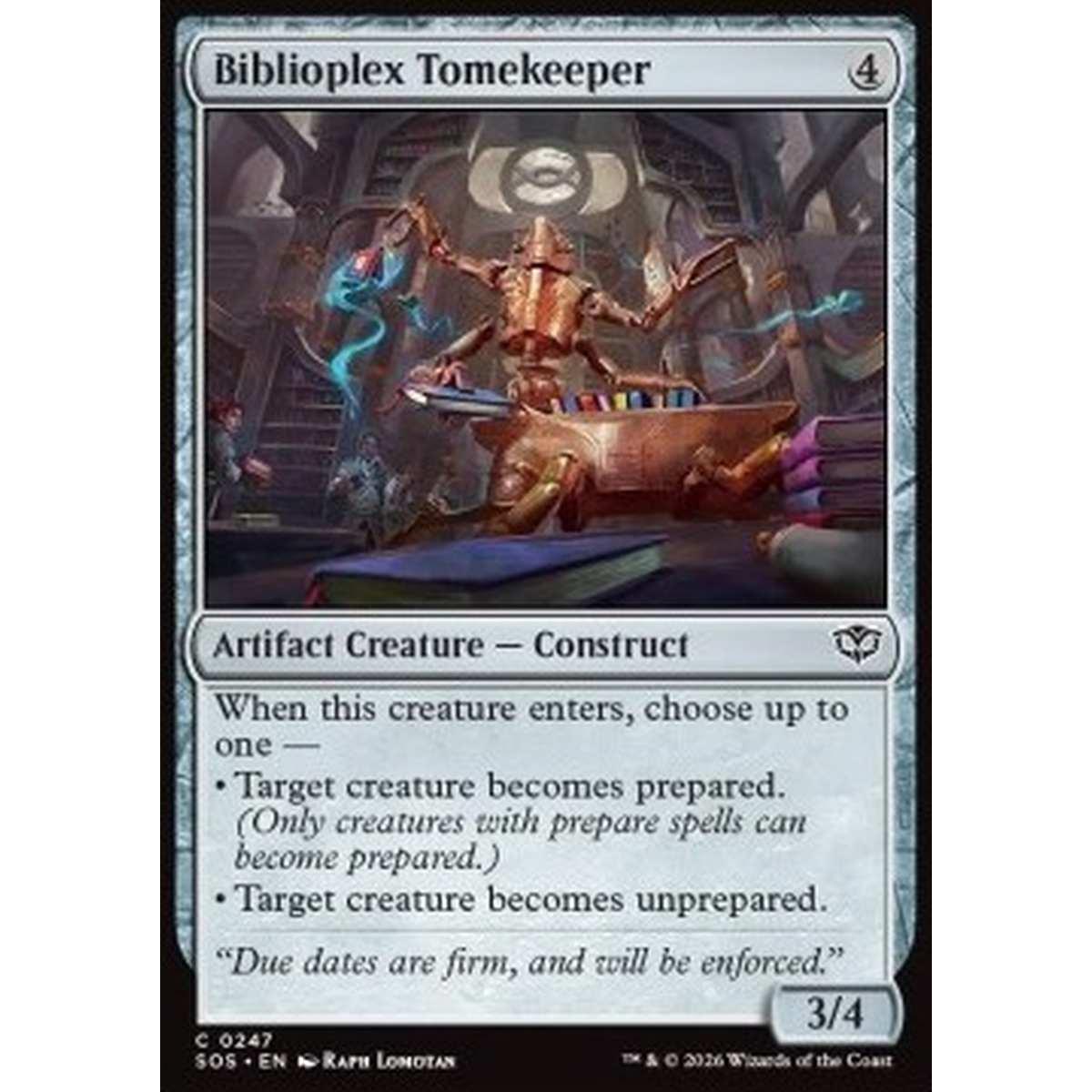 Biblioplex Tomekeeper - Biblioplex Tomekeeper - [SOS][NM] [Foil]