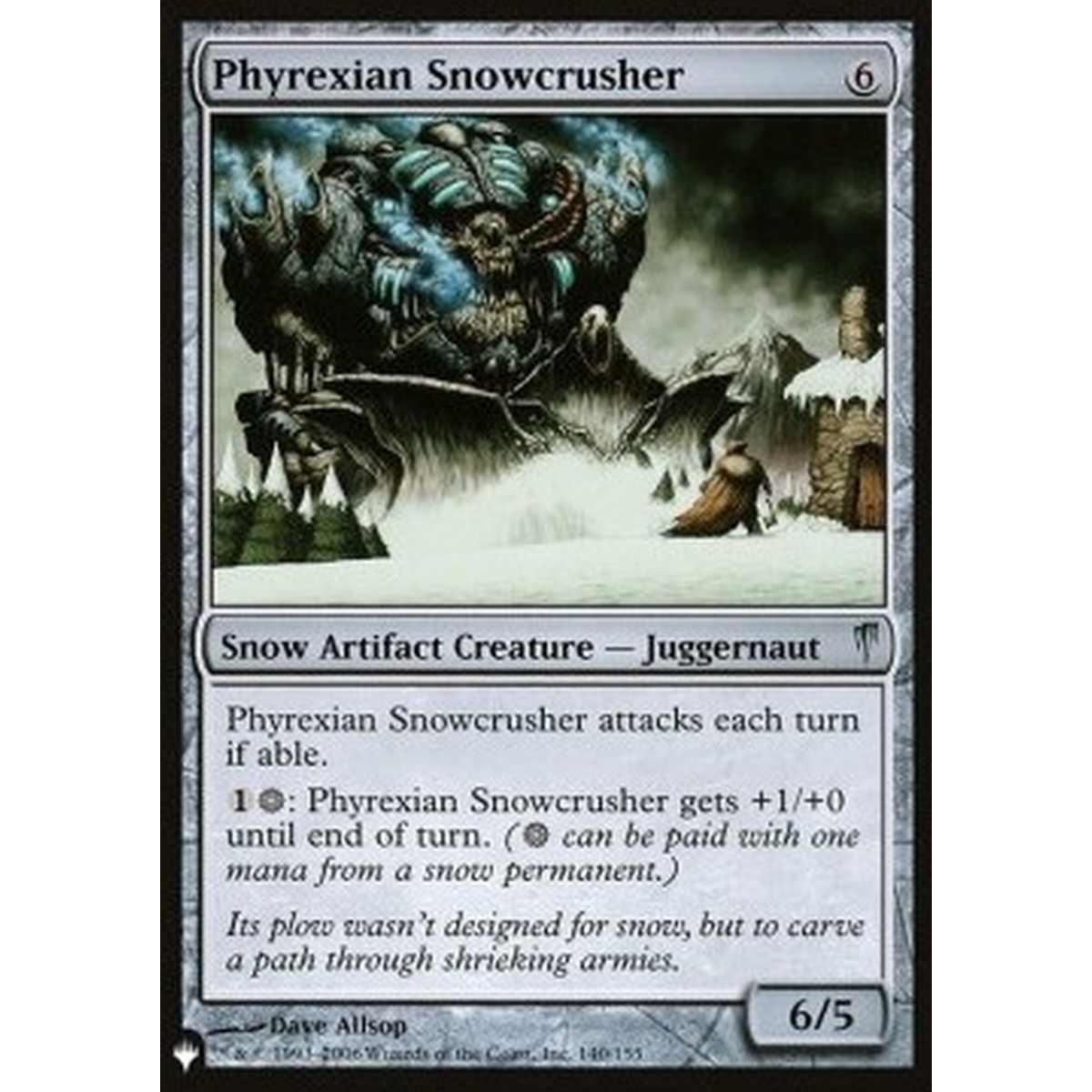 Phyrexian Snowcrusher - Phyrexian Snowcrusher - [ZNL][NM]